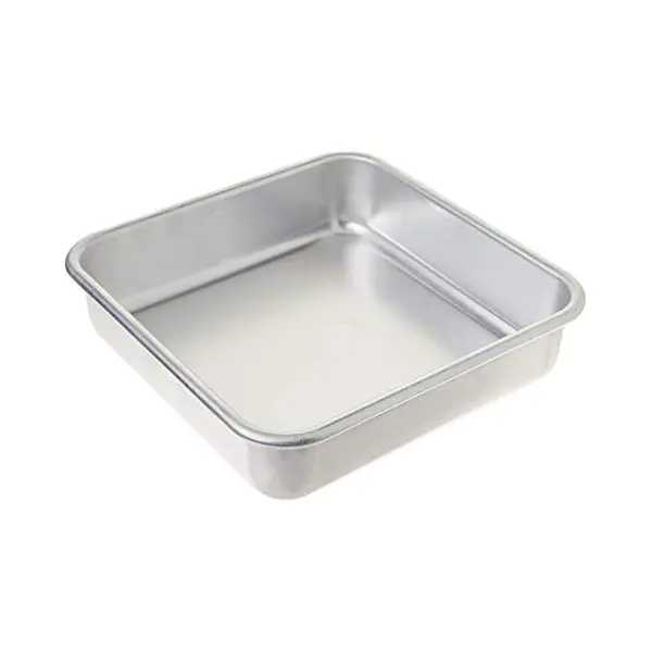 Nordic Ware Naturals Aluminium-Kuchenform, Quadratisch, 20, 3 X 20, 3 Cm, 20, 3 X 20, 3 Cm, Silberfarben thumbnail