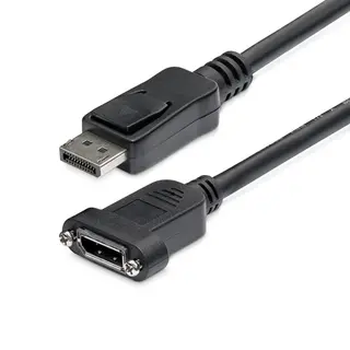 StarTech.com 91cm Panel Mount DisplayPort Kabel - 4K x 2K - DisplayPort 1.2 Verlengkabel Male to Female - Dp Adapterkabel met Dp Connector voor Paneelmontage - Dp Extender Kabel