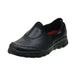 Skechers Damen Sure Track Sicherheitsschuhe, Black Leather, 37 Eu