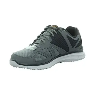 Skechers Satisfaction-Flash Point 58350-Ccor, Mens Sneakers, Sports Shoes, Grey, 42, 5 Eu