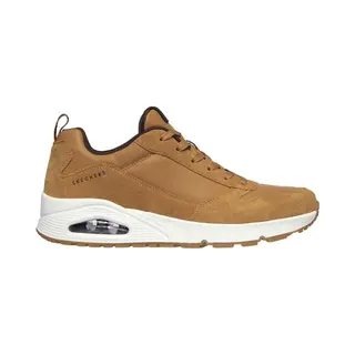 Skechers Herren Uno Stacre Sneakers, Whiskey Leather Pu Trim, 44 Eu