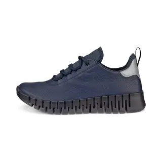 Ecco Gruuv W Gtx Navy Leather Womens Trainers 218233-01038 In A Plain Full Grain Leather In Size 39