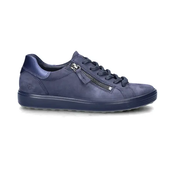 Ecco Soft 7 Slide Sneakers Blauw Nubuck - Maat 43 thumbnail