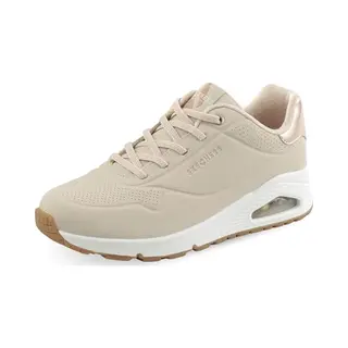 Skechers Für Damen. 155196 Turnschuhe Uno - Shimmer Away Beige (39), 3 Bis 5 Cm, Schnürsenkel, Lässig, Sportlich, Laufen, Sportbekleidung, M