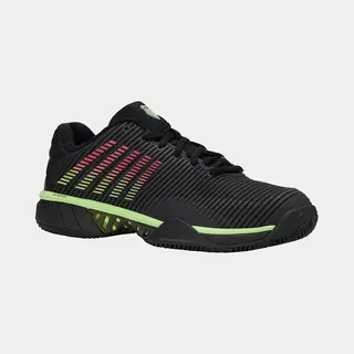 Kswiss-Eu K-Swiss Mens Hypercourt Express 2 Clay Black/Soft Neon Green/Neon Lava