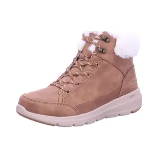 Skechers Women's Glacial Ultra Cozyly Boots, Chestnut Textile, 4 Uk