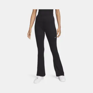 Nike Chill Knit Strakke Legging Met Wijd Uitlopende Pijpen En Mini-rib Voor Dames - Zwart