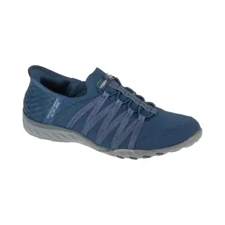 Skechers Womens Slip Ins Breathe Easy Collar Knit Trainers - Navy - Uk 3.5