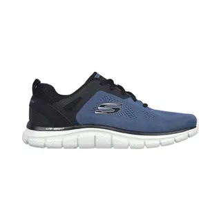 Skechers Men's Track Broader Sneaker, Blue Mesh/Pu/Black Trim, 11 Uk