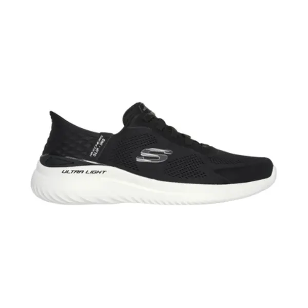 Skechers Men's Bounder 2.0 Emerged Slip-On Sneakers, Black Mesh/White Synthetic, 6.5 Uk thumbnail