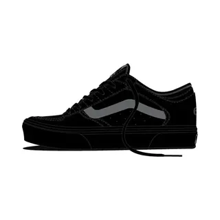 Vans, Jungen, Sneakers, Jn Rowley Classic Black/Black/Pewter, Schwarz, (36)