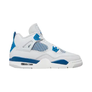 Air Jordan 4 Retro Gs Military Blue 2024 Kinder-Sneaker Weiß Off-White Neutralgrau HF4281-141 38