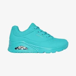 Skechers Women's Uno Stand On Air Sneaker, Turquoise Durabuck Mesh, 5.5 Uk