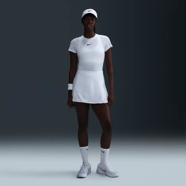 Nike Victory Women's Dri-Fit Straight Tennis Skirt - White - Polyester/Elastane thumbnail