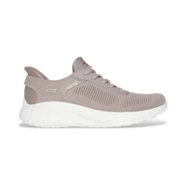Skechers Damen Hands Free Slip-ins Bobs Squad Chaos-Current Muse Sneaker, Taupe Textile, 42 Eu thumbnail