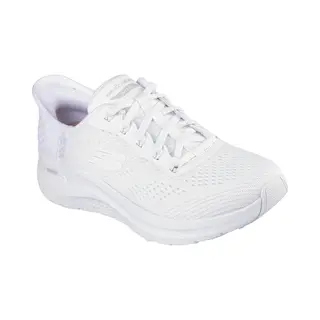Skechers Women's Arch Fit 2.0 Easy Chic Slip-On Sneakers, White Mesh/Light Gray Trim, 4 Uk