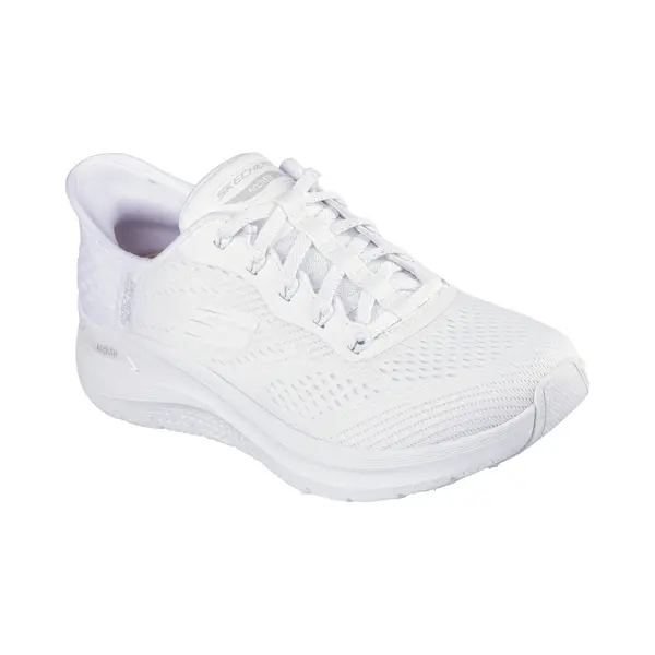 Skechers Women's Arch Fit 2.0 Easy Chic Slip-On Sneakers, White Mesh/Light Gray Trim, 4 Uk thumbnail