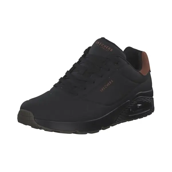 Skechers For Man. 183004 Uno Suited On Air Sneakers Black (46), Flat, Laces, Casual thumbnail