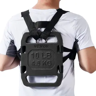 Vevor 1 Paar Gietijzeren Gewichten Van 4, 5 Kg, Verzwaarde Gewichten Voor Rucking, Verstelbare Ruckingplaat Met Riemen, Voor Rucking, Schommels,
