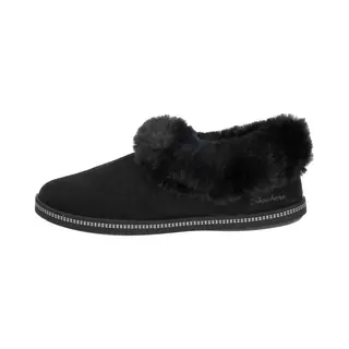 Skechers Women's Cozy Campfire Winter Nights Slippers, Black Microfiber/Faux Fur, 8 Uk