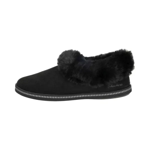 Skechers Women's Cozy Campfire Winter Nights Slippers, Black Microfiber/Faux Fur, 8 Uk thumbnail