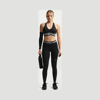 Nike Pro Women's Mid-Rise Full-Length Leggings - Black - Polyester/Elastane
