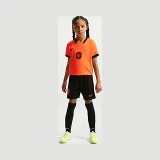 Nederland 2026 Stadium Thuis Nike Replica Voetbalshorts Met Dri-Fit Voor Kids - Zwart