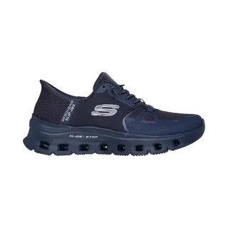 Skechers Slip Ins Glide Step Dknv Dark Navy Womens Trainers 150420 In A Plain Textile In Size 7