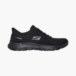 Skechers Damen Flex Appeal 5.0 Easy Breezy Sneaker, Black Mesh/Tpu/Trim, 37 Eu