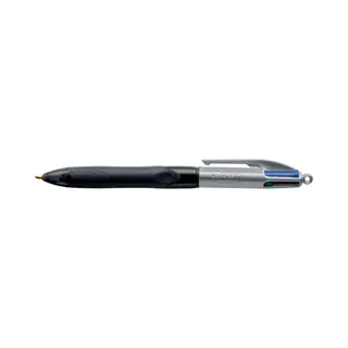 Bic 4 Farben Grip Pro Schwarz, Blau, Grün, Rot Clip-on nachfüllbarer Kugelschreiber Medium 12 Stück