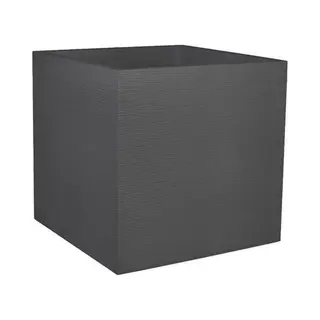 Blumentopf Eda Cf-6540042 Dunkelgrau Kunststoff Karriert 49, 5 X 49, 5 X 49, 5 Cm