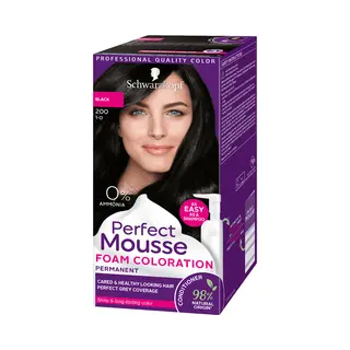 Schwarzkopf Perfect Mousse haarkleuring Zwart 35 ml