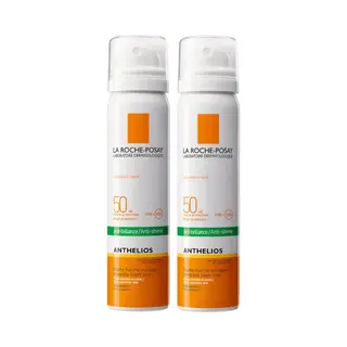 La Roche-Posay Anthelios Anti-Shine Sun Protection Invisible SPF50+ Face Mist 75ml Duo