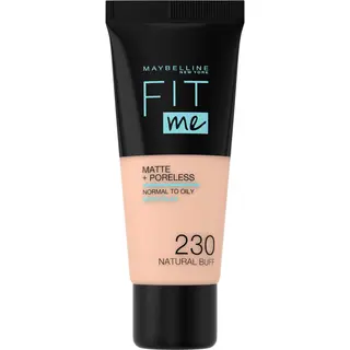 Maybelline New York - Fit Me Matte + Poreless Foundation - 230 Natural Buff - Medium Dekkende Foundation Met Matte Finish Voor De Normale Tot Vette