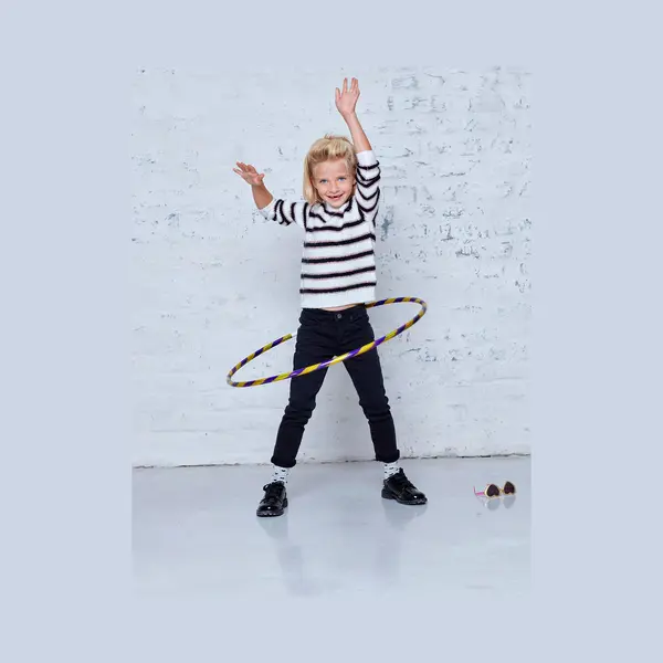 Vertbaudet Slim Fit Jeans Morphologik "waterless" Meisjes Heupomtrek Large Zwart Denim thumbnail