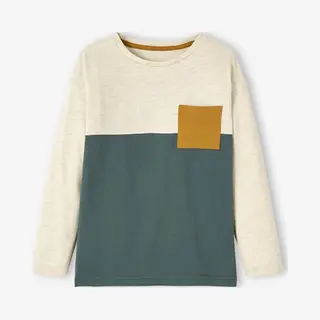 Vertbaudet Colorblock Jongensshirt Groen