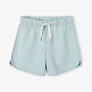 Vertbaudet Meisjessportshort In Fleece Blauwgroen