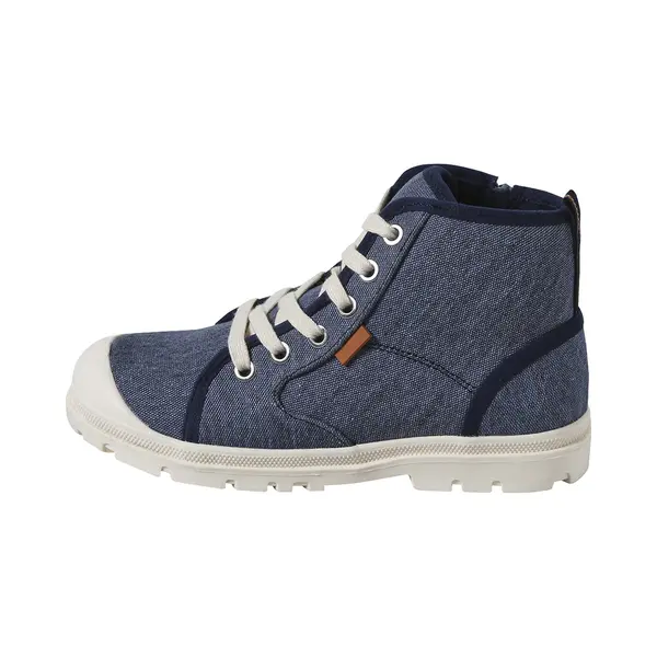 Vertbaudet Hoge Stoffen Sneakers Met Gekartelde Zool Voor Kinderen thumbnail