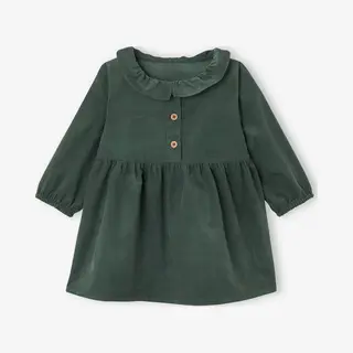Vertbaudet Corduroy Babyjurk Met Kraagje Dennen