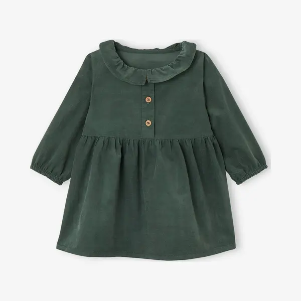 Vertbaudet Corduroy Babyjurk Met Kraagje Dennen thumbnail