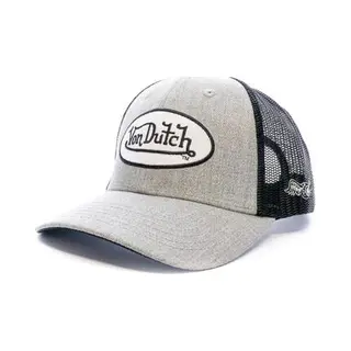 Von Dutch Tracker Kappe Herren Ohne Verformung, Cap Herren, Leicht, Perfekte Passform, Grau, Einheitsgröße