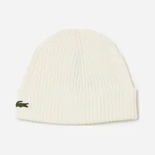 Lacoste Bonnet Logo Mütze Weiß Rein
