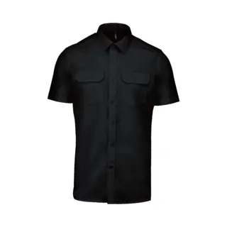 Kariban Herenpilootoverhemd Korte Mouwen K503 - Black - 4XL