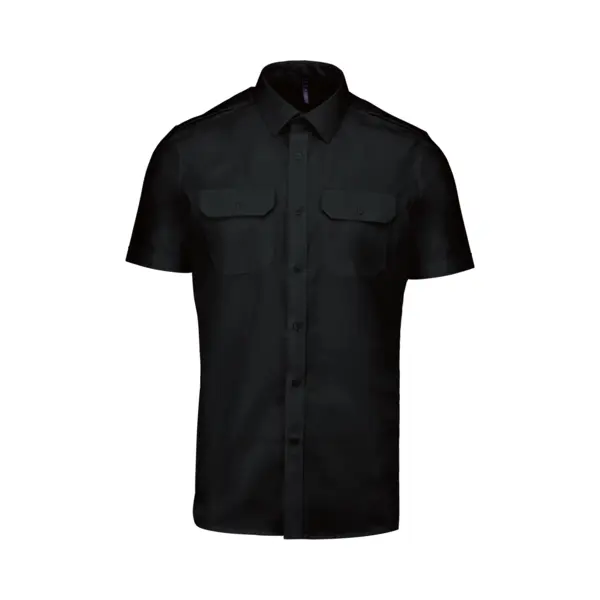 Kariban, Herren, Hemden, Hemd Pilote, Schwarz, (4XL) thumbnail