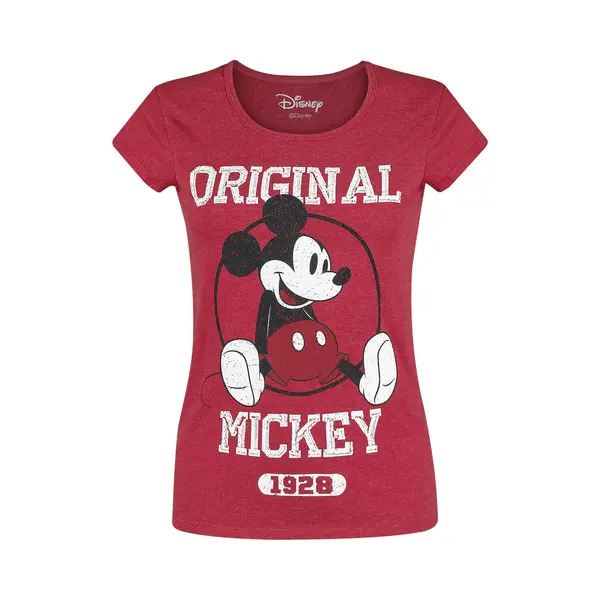 Micky Maus Original T-Shirt Rot Meliert In M thumbnail
