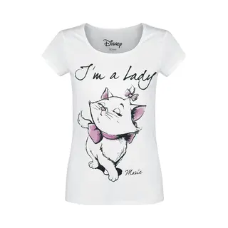 Aristocats - Disney T-shirt - Marie - I'm A Lady - S Tot Xxl - Voor Vrouwen - Wit