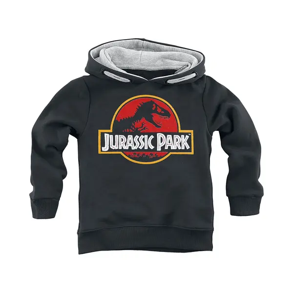 Jurassic Park Trui Met Capuchon - Kids - Classic Logo - 116 Tot 152 - Voor Kinderen - Zwart thumbnail