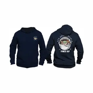 Cotton Division Star Wars The Mandalorian - The Child Marine Heren Sweat Zippe Hoodie - L