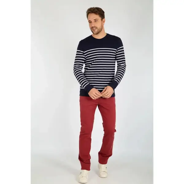 Armor-Lux Port-Louis T-Shirt Streifen Dunkelblau - Größe Xl thumbnail
