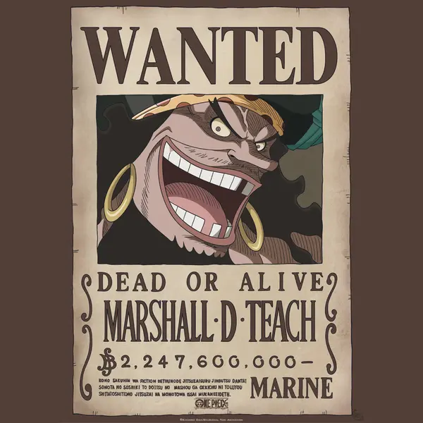 ABYstyle Poster One Piece - Wanted Blackbeard 38x52cm thumbnail